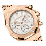 A&P ROYAL OAK Pink Gold Silver-Toned Dial CHRONOGRAPH 41mm - Image 3