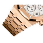 A&P ROYAL OAK Pink Gold Silver-Toned Dial CHRONOGRAPH 41mm - Image 4