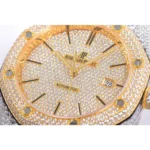 Royal Oak 41mm 15400 Iced Out Steel/Yellow Gold in Stick Markers - Image 11