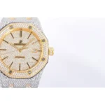 Royal Oak 41mm 15400 Iced Out Steel/Yellow Gold in Stick Markers - Image 13