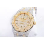 Royal Oak 41mm 15400 Iced Out Steel/Yellow Gold in Stick Markers - Image 5