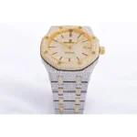 Royal Oak 41mm 15400 Iced Out Steel/Yellow Gold in Stick Markers - Image 8