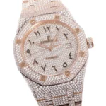 Royal Oak 41mm 15400 Iced Out Rose Gold in Arabic Markers - Image 2