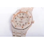 Royal Oak 41mm 15400 Iced Out Rose Gold in Arabic Markers - Image 3