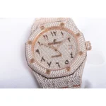 Royal Oak 41mm 15400 Iced Out Rose Gold in Arabic Markers - Image 6