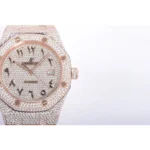 Royal Oak 41mm 15400 Iced Out Rose Gold in Arabic Markers - Image 9