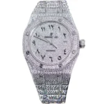 Royal Oak 41mm 15400 Iced Out Steel in Arabic Markers