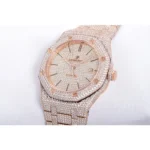Royal Oak 41mm 15400 Iced Out Rose Gold in Stick Markers - Image 4