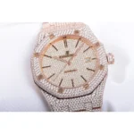 Royal Oak 41mm 15400 Iced Out Rose Gold in Stick Markers - Image 6