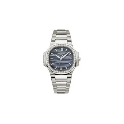 Patek Philippe Nautilus Blue Tinted Mother Of Pearl Dial Automatic Ladies Diamond Watch 7018/1A-010