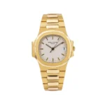 Patek Philippe Nautilus 3800 37MM White Dial With 18K Yellow Gold Bracelet