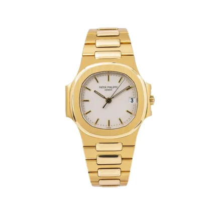 Patek Philippe Nautilus 3800 37MM White Dial With 18K Yellow Gold Bracelet