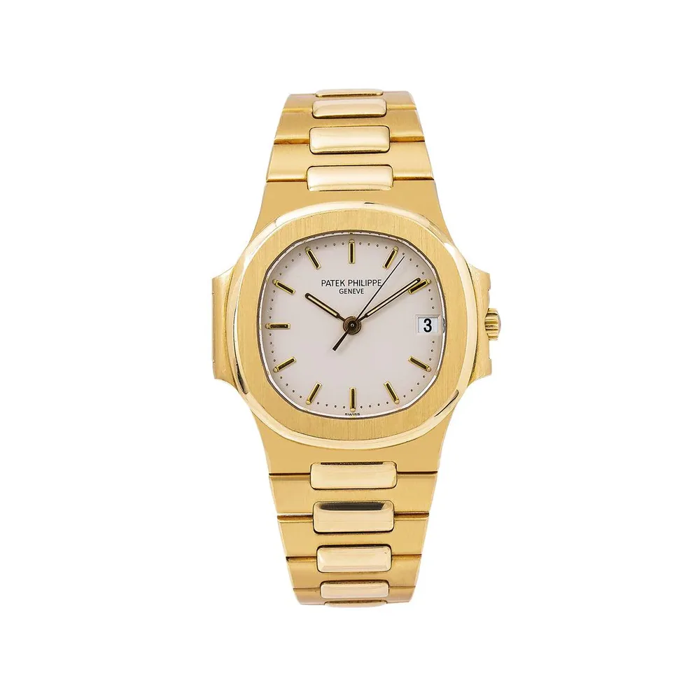 P0904-1 Patek Philippe Nautilus 3800 37MM White Dial With 18K Yellow Gold Bracelet - Image 1
